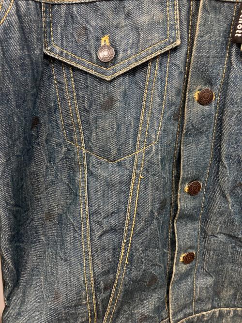 Schott（ショット）Schott (ショット) レザー切替デニムジャケット インディゴ サイズ:Mの古着・服飾アイテム