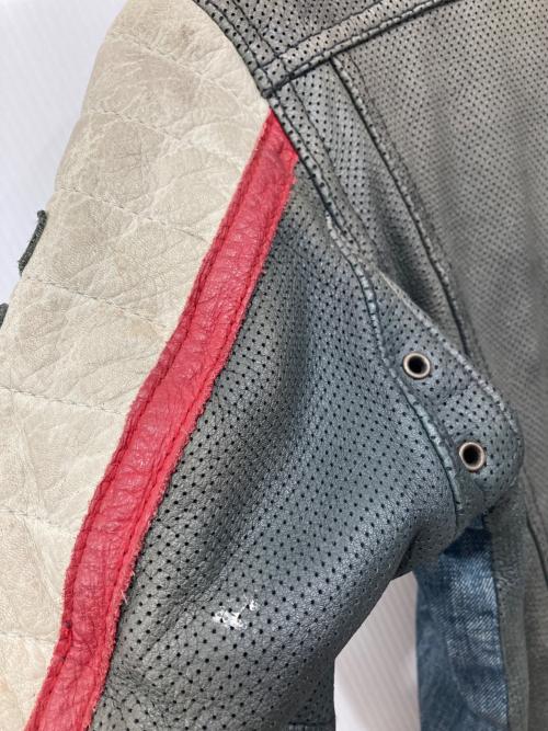 Schott（ショット）Schott (ショット) レザー切替デニムジャケット インディゴ サイズ:Mの古着・服飾アイテム