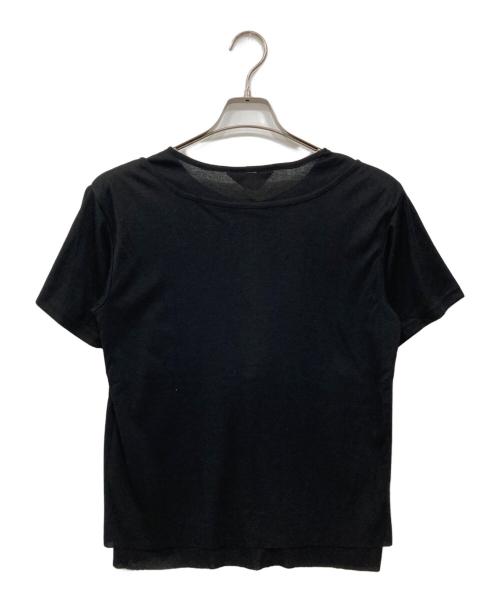 Abuku（アブク）Abuku (アブク) 2レイヤードヘンリーラインストーンT ブラック サイズ:Mの古着・服飾アイテム