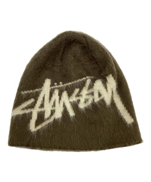 stussy（ステューシー）stussy (ステューシー) ニット帽 カーキの古着・服飾アイテム