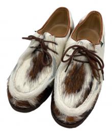 PARABOOT（パラブーツ）の古着「ハラコ風チロリアンシューズ」｜ホワイト