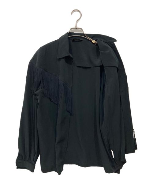 伊太利屋（イタリヤ）伊太利屋 (イタリヤ) フリンジジャケット ブラック サイズ:7A2の古着・服飾アイテム
