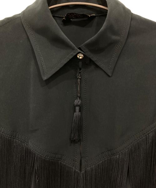 伊太利屋（イタリヤ）伊太利屋 (イタリヤ) フリンジジャケット ブラック サイズ:7A2の古着・服飾アイテム