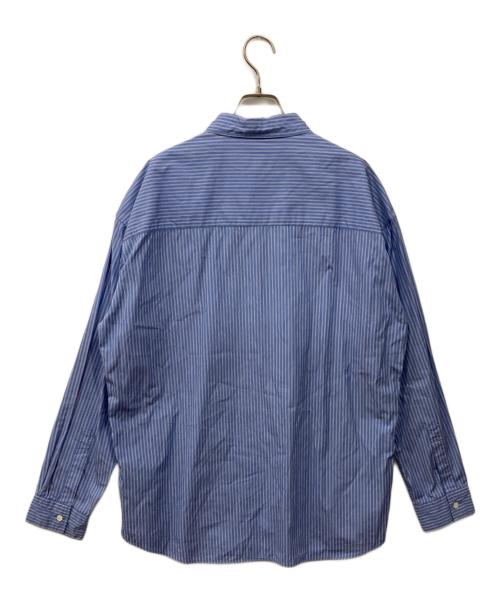 SOFTHYPHEN（ソフトハイフン）SOFTHYPHEN (ソフトハイフン) THOMAS MASON (トーマスメイソン) ストライプシャツ ブルー サイズ:03の古着・服飾アイテム
