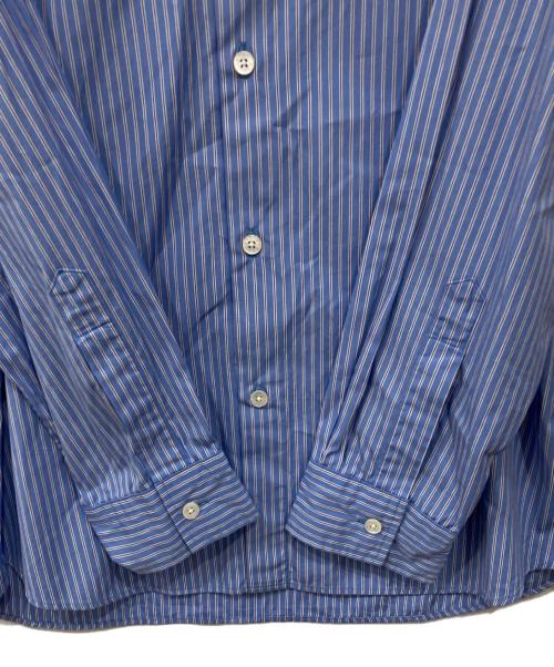 SOFTHYPHEN（ソフトハイフン）SOFTHYPHEN (ソフトハイフン) THOMAS MASON (トーマスメイソン) ストライプシャツ ブルー サイズ:03の古着・服飾アイテム