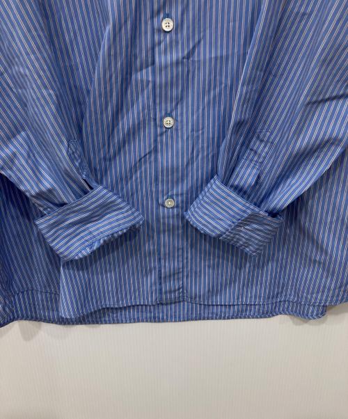 SOFTHYPHEN（ソフトハイフン）SOFTHYPHEN (ソフトハイフン) THOMAS MASON (トーマスメイソン) ストライプシャツ ブルー サイズ:03の古着・服飾アイテム