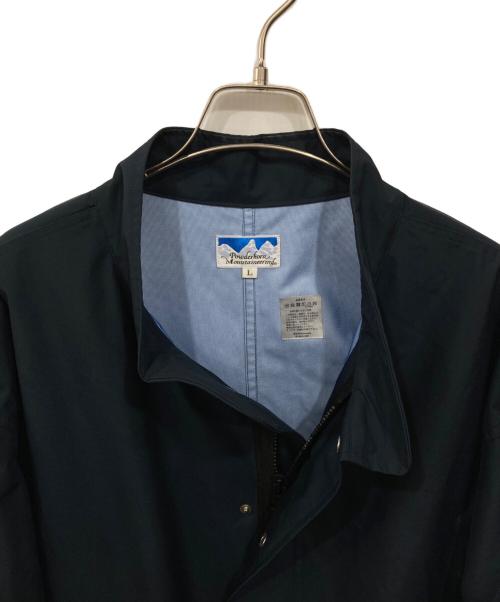 Powderhorn Mountaineering（パウダーホーン マウンテニアリング）Powderhorn Mountaineering (パウダーホーン マウンテニアリング) ナイロンスタンドカラーコート ネイビー サイズ:Lの古着・服飾アイテム