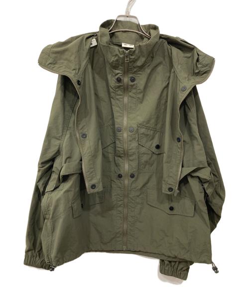 CLUB STUBBORN（クラブスタボーン）CLUB STUBBORN (クラブスタボーン) ナイロンフーデッドジャケット カーキ サイズ:Mの古着・服飾アイテム