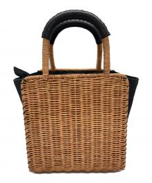 The Bagmati（ザバグマティ）の古着「カゴバッグ」｜ベージュ×ブラック