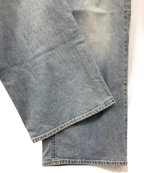 YANUK（ヤヌーク）YANUK (ヤヌーク) バギーストレートデニムパンツ インディゴ（ダメージヴィンテージサックス） サイズ:W22の古着・服飾アイテム