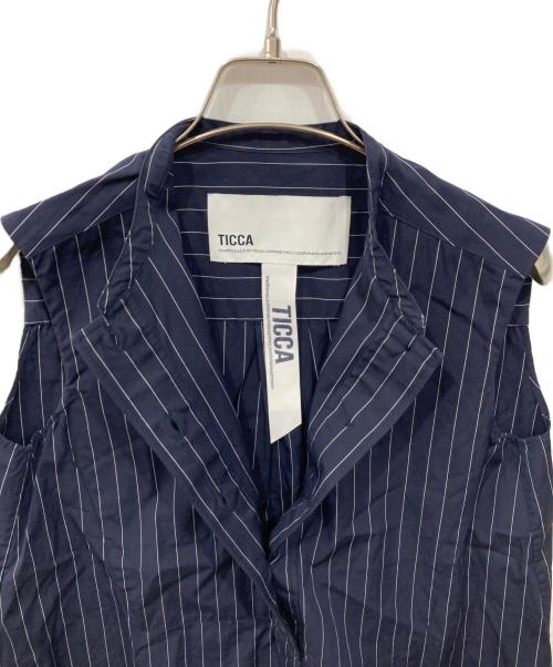 ticca（ティッカ）ticca (ティッカ) ノースリーブシャツ ネイビー サイズ:Freeの古着・服飾アイテム