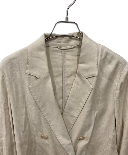 YANUK（ヤヌーク）YANUK (ヤヌーク) リネン混テーラードジャケット ベージュ サイズ:Free 未使用品の古着・服飾アイテム