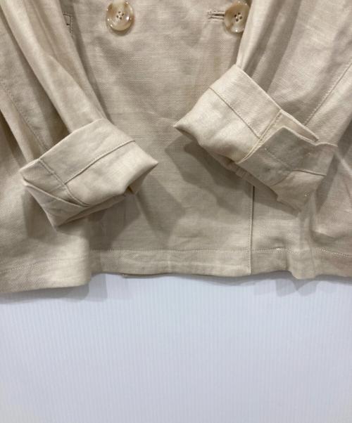 YANUK（ヤヌーク）YANUK (ヤヌーク) リネン混テーラードジャケット ベージュ サイズ:Free 未使用品の古着・服飾アイテム