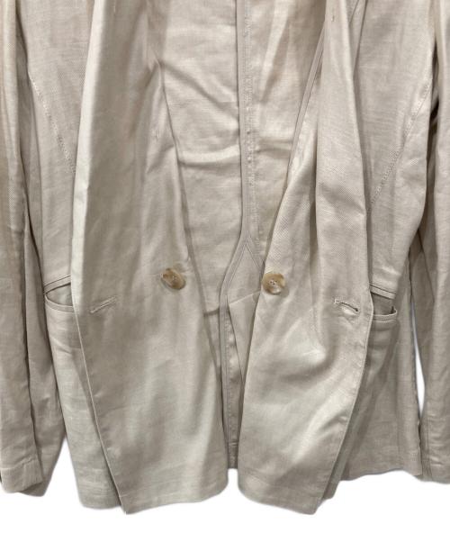YANUK（ヤヌーク）YANUK (ヤヌーク) リネン混テーラードジャケット ベージュ サイズ:Free 未使用品の古着・服飾アイテム