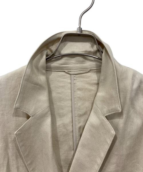 YANUK（ヤヌーク）YANUK (ヤヌーク) リネン混テーラードジャケット ベージュ サイズ:Free 未使用品の古着・服飾アイテム
