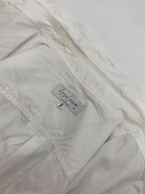 Yohji Yamamoto pour homme（ヨウジヤマモト プールオム）Yohji Yamamoto pour homme (ヨウジヤマモト プールオム) チェーンステッチビッグシャツ ホワイト サイズ:2の古着・服飾アイテム