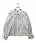 Dot and Stripes CHILD WOMAN（ドットアンドストライプス チャイルドウーマン）の古着「ブロードレース ピンタックフラット襟ブラウス」｜ホワイト