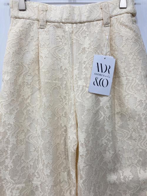 ANDREA&Co.（アンドラー＆コー）ANDREA&Co. (アンドラー＆コー) レースパンツ アイボリー サイズ:M 未使用品の古着・服飾アイテム