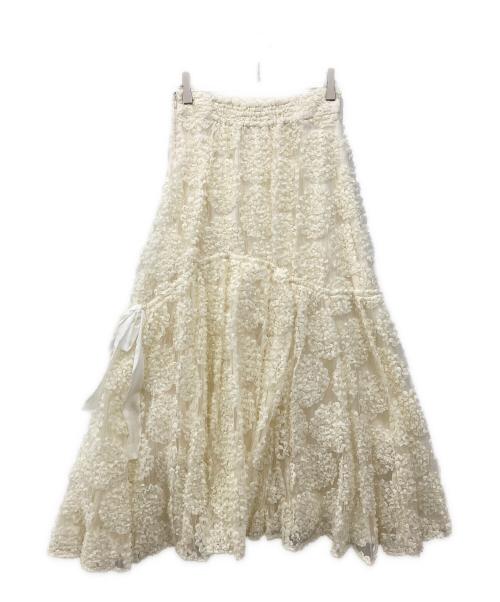 Snidel（スナイデル）Snidel (スナイデル) バリエチュールスカート ホワイト サイズ:1 未使用品の古着・服飾アイテム