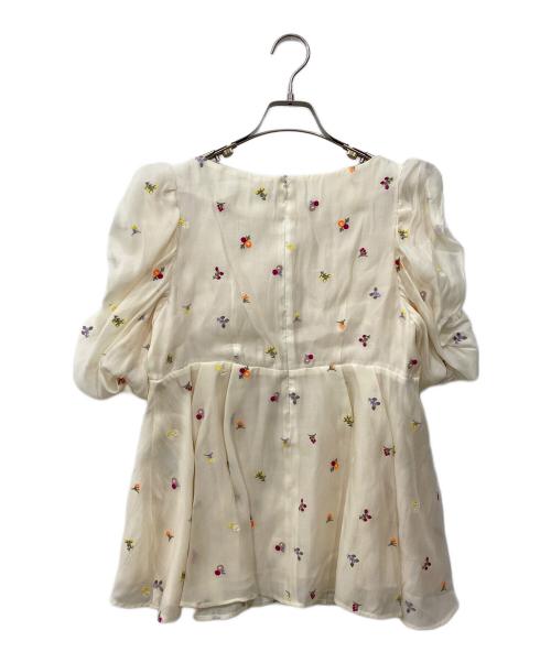 CELFORD（セルフォード）CELFORD (セルフォード) 小花刺繍ペプラムブラウス アイボリー サイズ:38 未使用品の古着・服飾アイテム