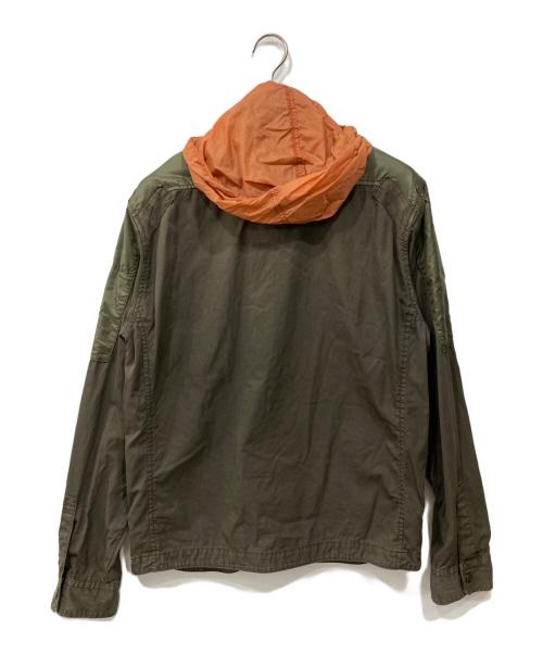 AVIREX（アヴィレックス）AVIREX (アヴィレックス) マテリアル コンビ ミリタリー ジャケット カーキ サイズ:XLの古着・服飾アイテム