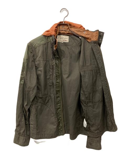 AVIREX（アヴィレックス）AVIREX (アヴィレックス) マテリアル コンビ ミリタリー ジャケット カーキ サイズ:XLの古着・服飾アイテム