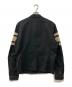 DIESEL (ディーゼル) シングルライダースジャケット ブラック×ベージュ サイズ:M：7000円