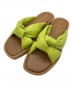 Le Talonル タロン）の古着「パフノットサンダル」｜グリーン