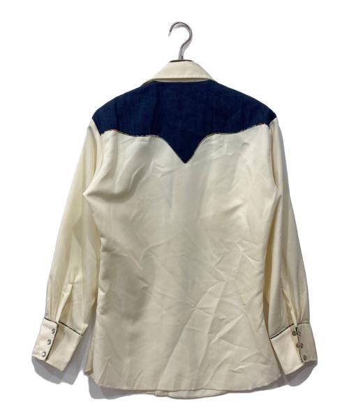 H BAR C（エイチバーシー）H BAR C (エイチバーシー) ウエスタンシャツ インディゴ×アイボリー サイズ:15の古着・服飾アイテム