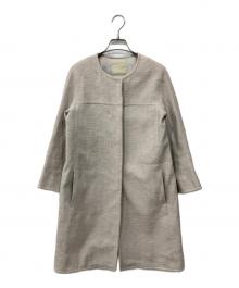 'S Max Mara（エスマックスマーラ）の古着「ノーカラーコート」｜アイボリー