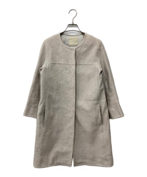 'S Max Mara（エスマックスマーラ）'S Max Mara (エスマックスマーラ) ノーカラーコート アイボリー サイズ:36の古着・服飾アイテム