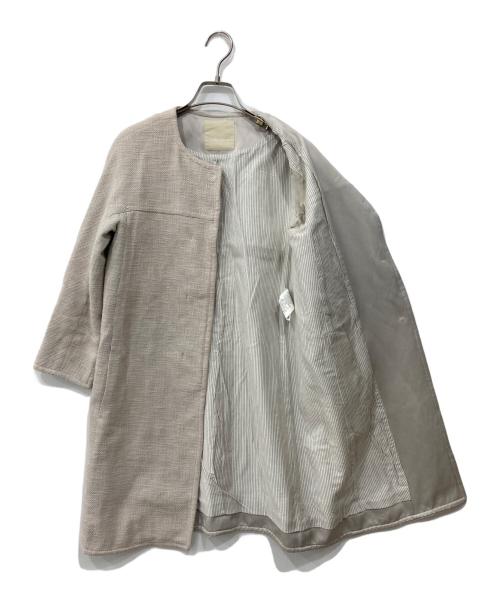 'S Max Mara（エスマックスマーラ）'S Max Mara (エスマックスマーラ) ノーカラーコート アイボリー サイズ:36の古着・服飾アイテム