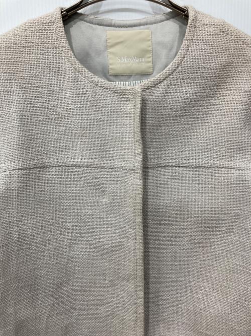 'S Max Mara（エスマックスマーラ）'S Max Mara (エスマックスマーラ) ノーカラーコート アイボリー サイズ:36の古着・服飾アイテム