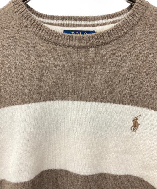 POLO RALPH LAUREN（ポロ・ラルフローレン）POLO RALPH LAUREN (ポロ・ラルフローレン) ウールニット ベージュ サイズ:M 未使用品の古着・服飾アイテム