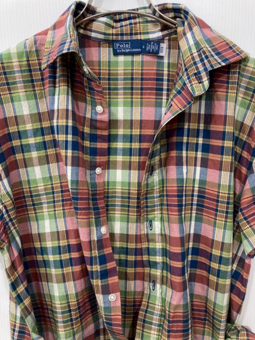 POLO RALPH LAUREN（ポロ・ラルフローレン）POLO RALPH LAUREN (ポロ・ラルフローレン) チェックシャツワンピース マルチカラー サイズ:6の古着・服飾アイテム