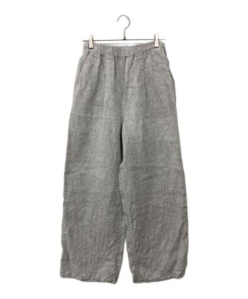 JOURNAL STANDARD relume（ジャーナルスタンダード レリューム）JOURNAL STANDARD relume (ジャーナルスタンダード レリューム) No.14フレンチリネンワイドイージーパンツ グレー サイズ:38の古着・服飾アイテム