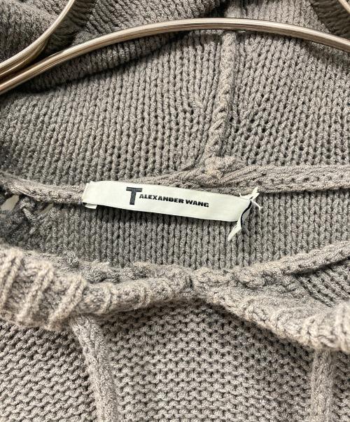 T by ALEXANDER WANG（ティーバイアレキサンダーワン）T by ALEXANDER WANG (ティーバイアレキサンダーワン) ニットパーカー グレー サイズ:XSの古着・服飾アイテム