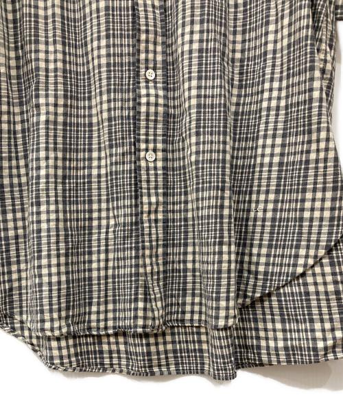 Gymphlex（ジムフレックス）Gymphlex (ジムフレックス) ビエラチェックスタンドカラーシャツワンピース グレー サイズ:14の古着・服飾アイテム