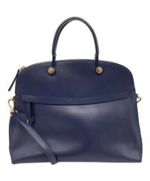 FURLA（フルラ）の古着「パイパーハンドバッグ」｜ネイビー