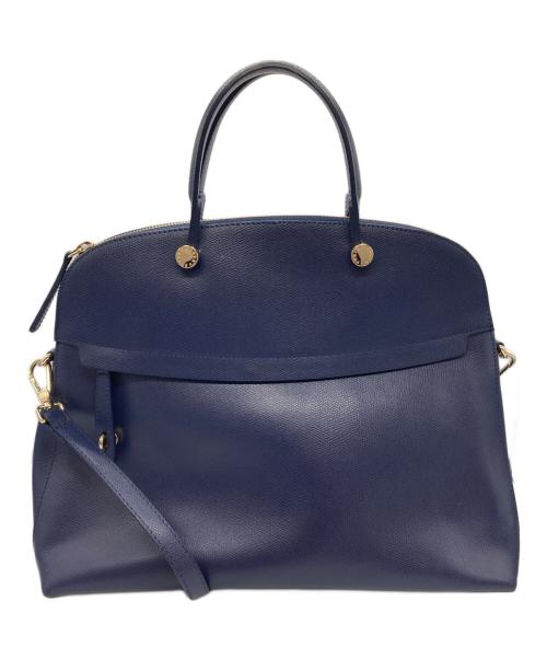 FURLA（フルラ）FURLA (フルラ) パイパーハンドバッグ ネイビーの古着・服飾アイテム