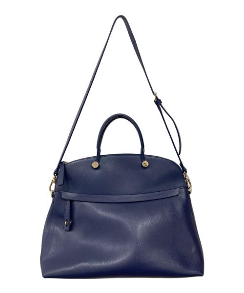 FURLA（フルラ）FURLA (フルラ) パイパーハンドバッグ ネイビーの古着・服飾アイテム
