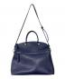 中古・古着 FURLA (フルラ) パイパーハンドバッグ ネイビー：6000円