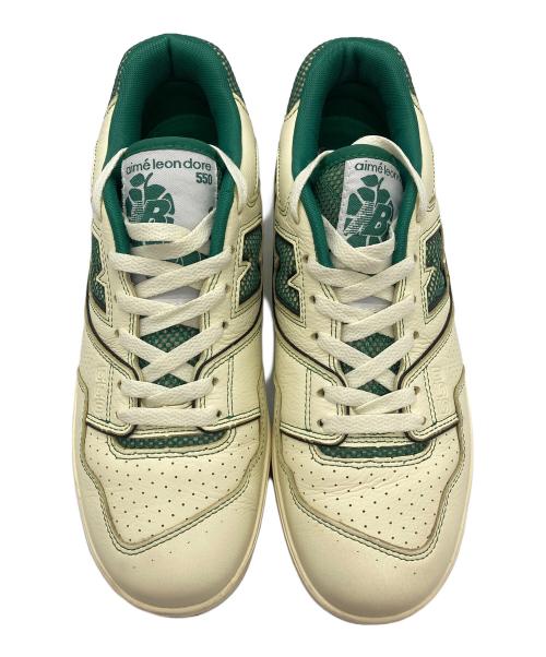 NEW BALANCE（ニューバランス）NEW BALANCE (ニューバランス) Aime Leon Dore (エメレオンドレ) スニーカー アイボリー×グリーン サイズ:27.5の古着・服飾アイテム