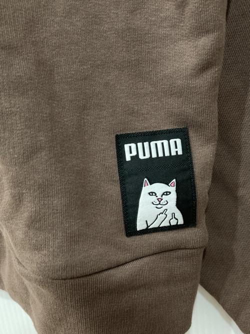 PUMA（プーマ）PUMA (プーマ) RIPNDIP (リップンディップ) ボクシー グラフィック プルオーバーフーディ ブラウン サイズ:XL 未使用品の古着・服飾アイテム