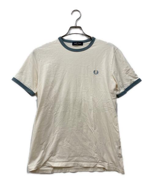 FRED PERRY（フレッドペリー）FRED PERRY (フレッドペリー) リンガーTシャツ アイボリー サイズ:Lの古着・服飾アイテム