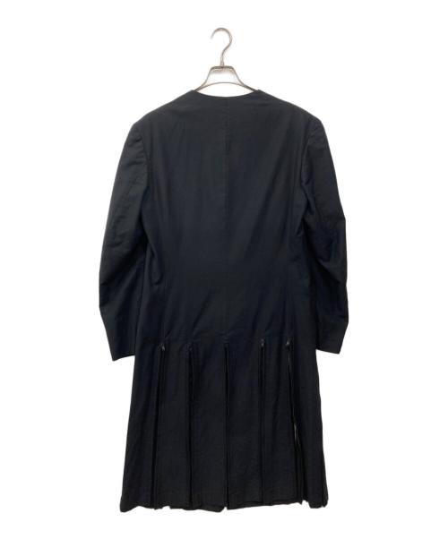 BLACK Scandal Yohji Yamamoto（ブラックスキャンダルヨウジヤマモト）BLACK Scandal Yohji Yamamoto (ブラックスキャンダルヨウジヤマモト) ジップデザイン ロングジャケット ブラック サイズ:2の古着・服飾アイテム