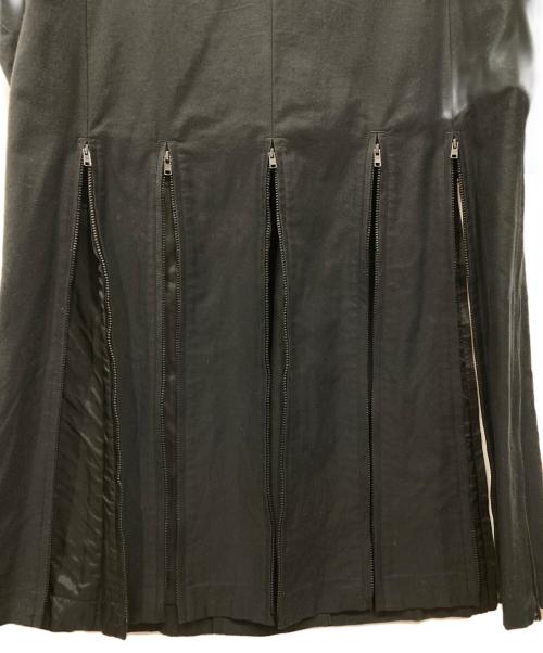 BLACK Scandal Yohji Yamamoto（ブラックスキャンダルヨウジヤマモト）BLACK Scandal Yohji Yamamoto (ブラックスキャンダルヨウジヤマモト) ジップデザイン ロングジャケット ブラック サイズ:2の古着・服飾アイテム
