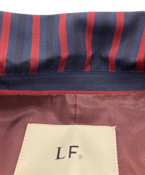 LF（エルエフ）LF (エルエフ) ストライプテーラードジャケット ネイビー×レッド サイズ:Lの古着・服飾アイテム