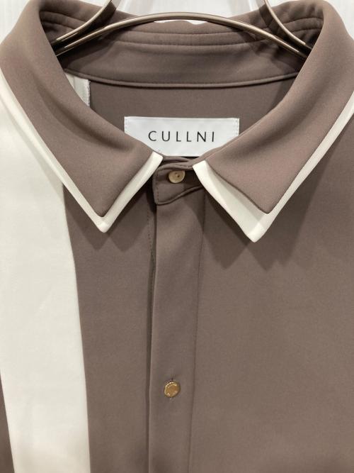 CULLNI（クルニ）CULLNI (クルニ) レイヤードカラー 比翼 シャツ ベージュ×ホワイト サイズ:2の古着・服飾アイテム