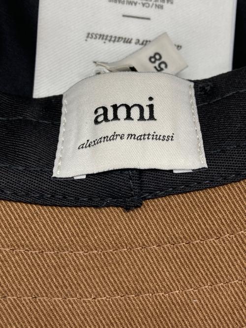 AMI Alexandre Mattiussi（アミアレクサンドルマテュッシ）AMI Alexandre Mattiussi (アミアレクサンドルマテュッシ) コットン Ami De Coeur バケットハット ブラウン サイズ:58の古着・服飾アイテム